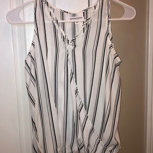 Sleeveless Black and White Top Size XS